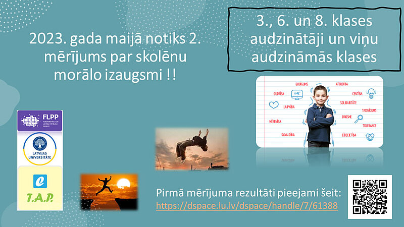 2023. gada maijā notiks 2. mērījums par skolēnu morālo izaugsmi!